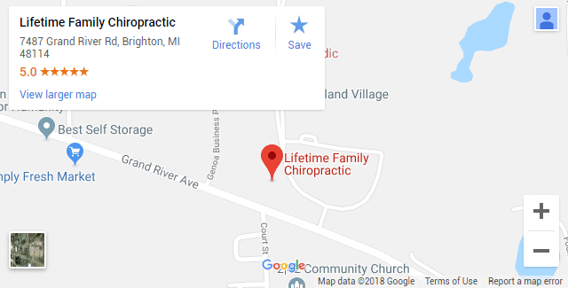 Brighton MI Chiropractic Map